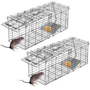 Rat Trap, Humane Live Animal Trap Outdoor & Indoor Use, Reusable Mouse Rodent Tr